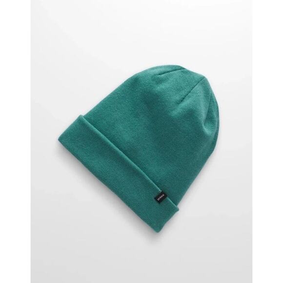 Prana Flip It Beanie Cove Teal Blue Unisex Men Women Sustainable OS $35 MSRP - Picture 1 of 5